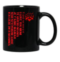 I Love You Mom Te Quiero Mam Je T'Aime Maman Seni Seviyorum Anne Ich Liebe Dich Mamma Black Coffee Mug - Black