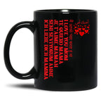 I Love You Mom Te Quiero Mam Je T'Aime Maman Seni Seviyorum Anne Ich Liebe Dich Mamma Black Coffee Mug