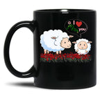 I Love You Mom Withe Cute Black Coffee Mug