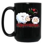 I Love You Mom Withe Cute Black Coffee Mug