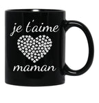 I Love You Mom (11) Black Coffee Mug - Black