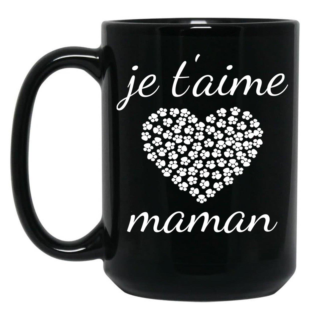 I Love You Mom (11) Black Coffee Mug