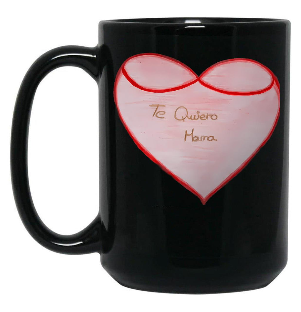 I Love You Mom (13) Black Coffee Mug