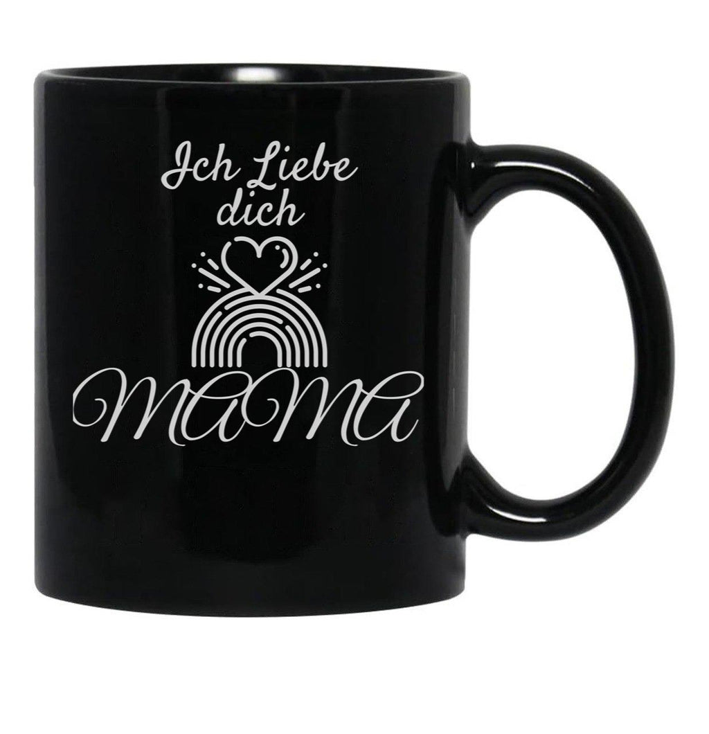 I Love You Mom (16) Black Coffee Mug - Black