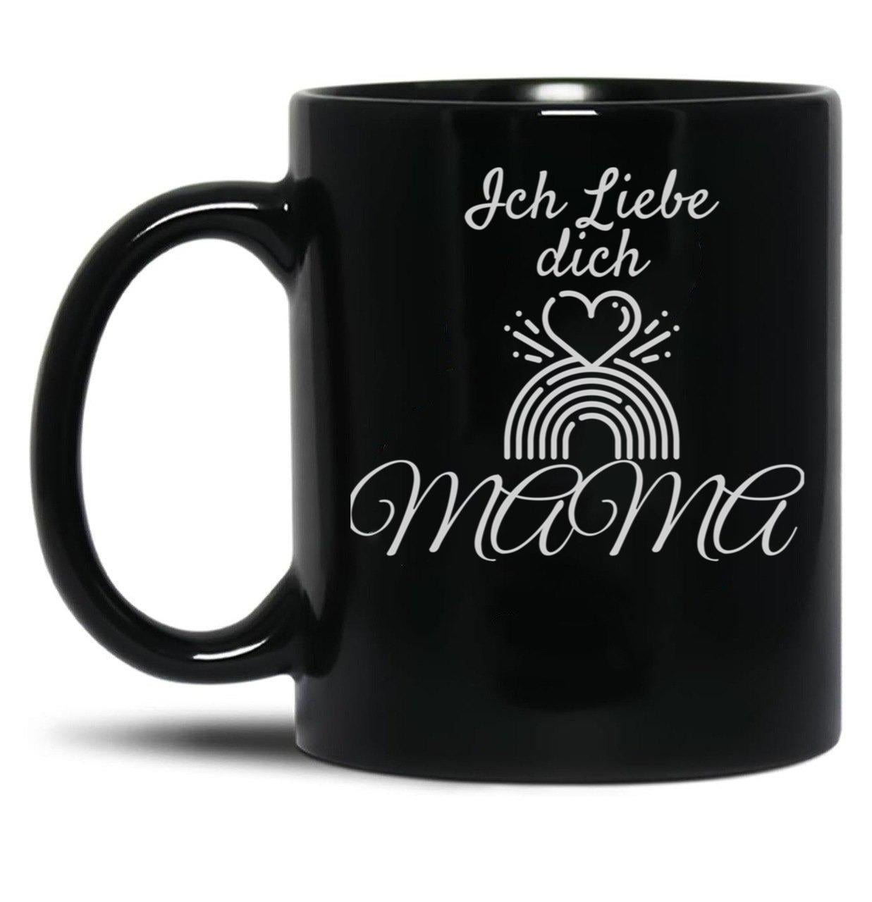 I Love You Mom (16) Black Coffee Mug