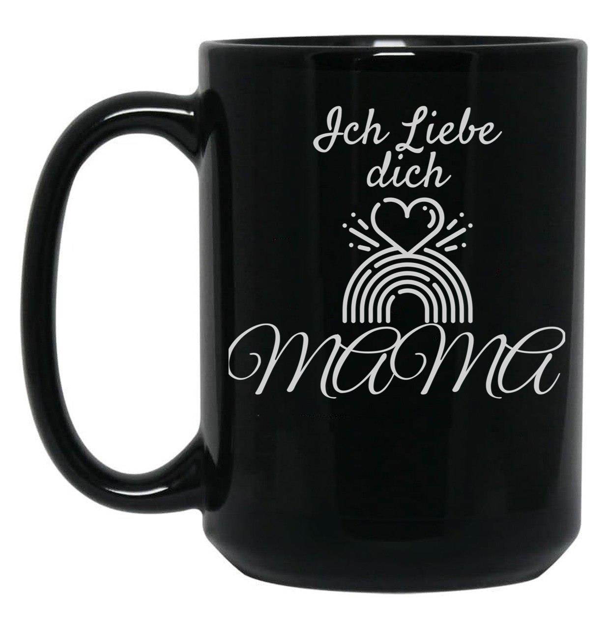 I Love You Mom (16) Black Coffee Mug