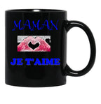 I Love You Mom (1) Black Coffee Mug - Black