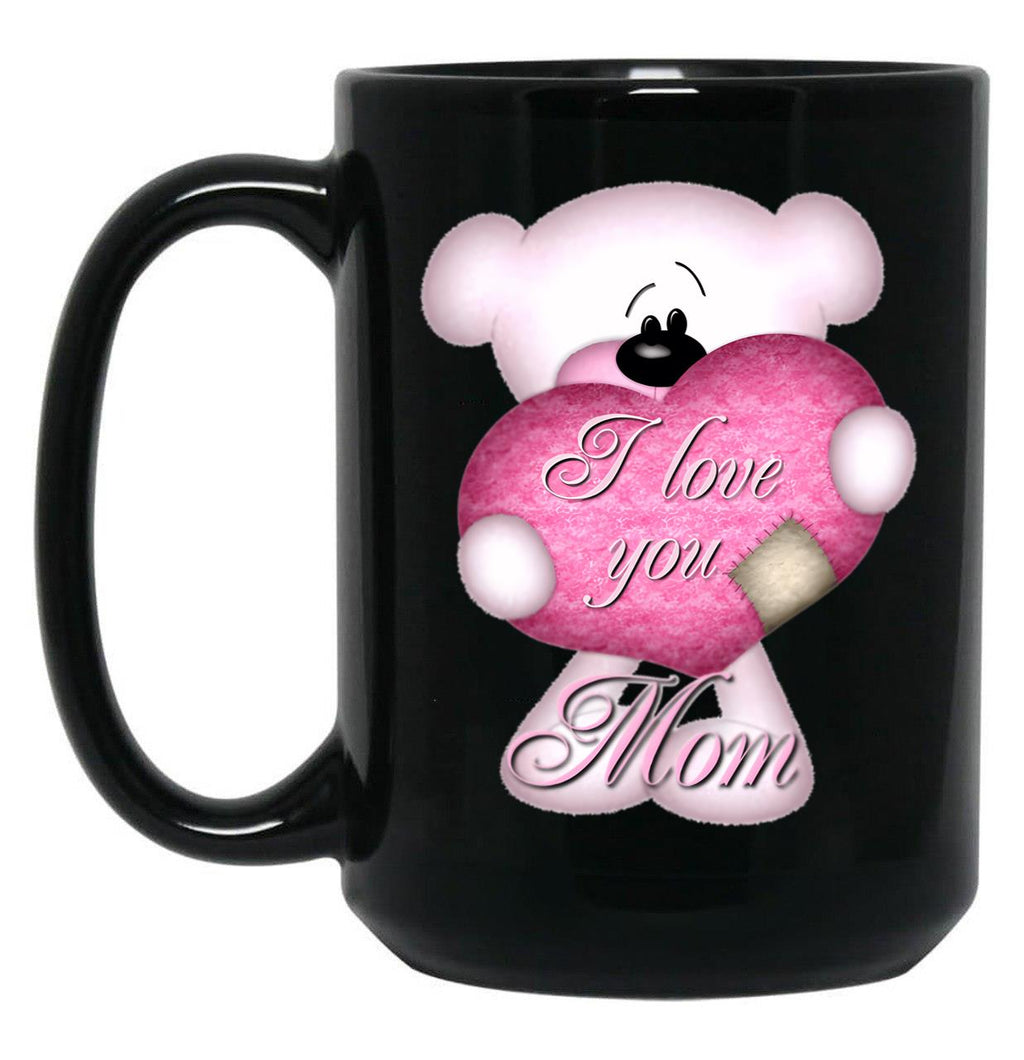 I Love You Mom (31) Black Coffee Mug