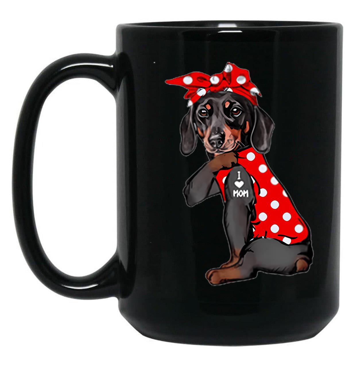 I Love You Mom (33) Black Coffee Mug