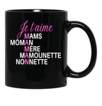 I Love You Mom (36) Black Coffee Mug - Black