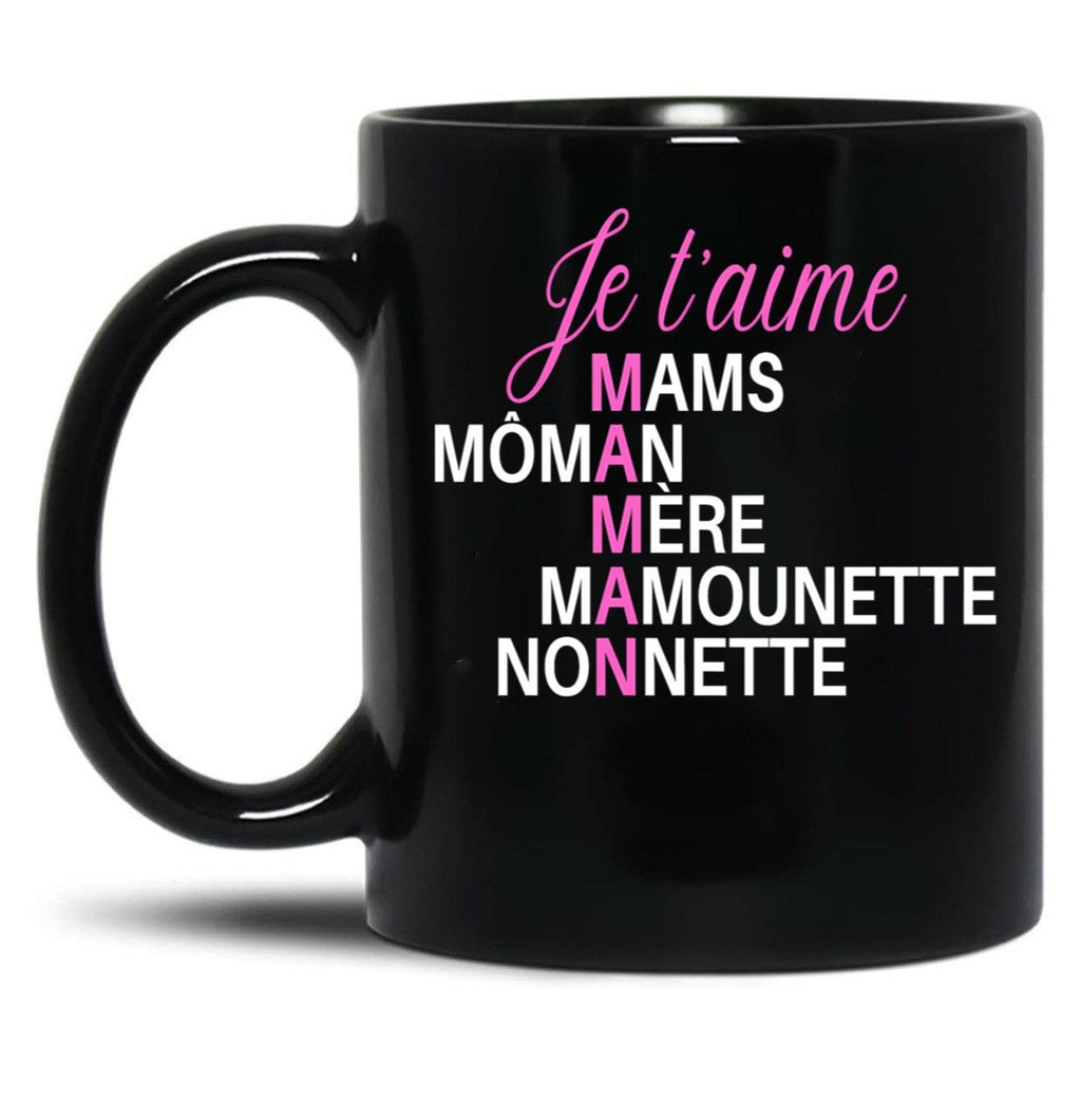 I Love You Mom (36) Black Coffee Mug
