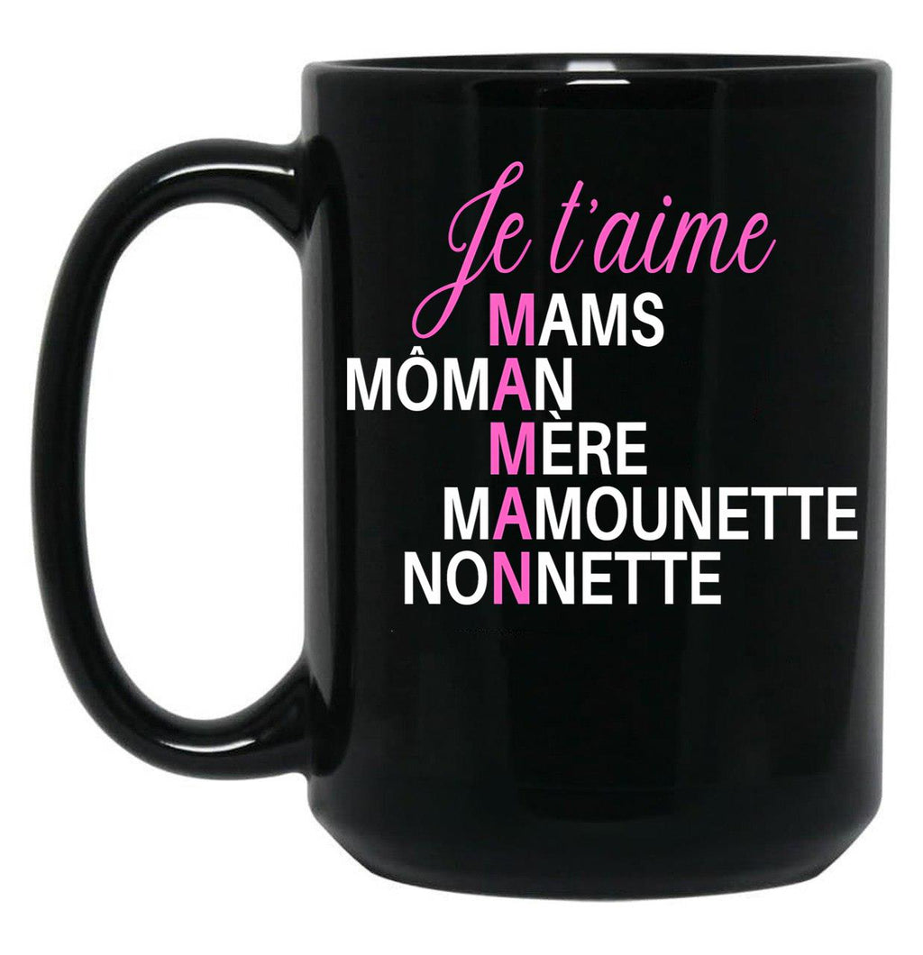 I Love You Mom (36) Black Coffee Mug