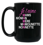 I Love You Mom (36) Black Coffee Mug