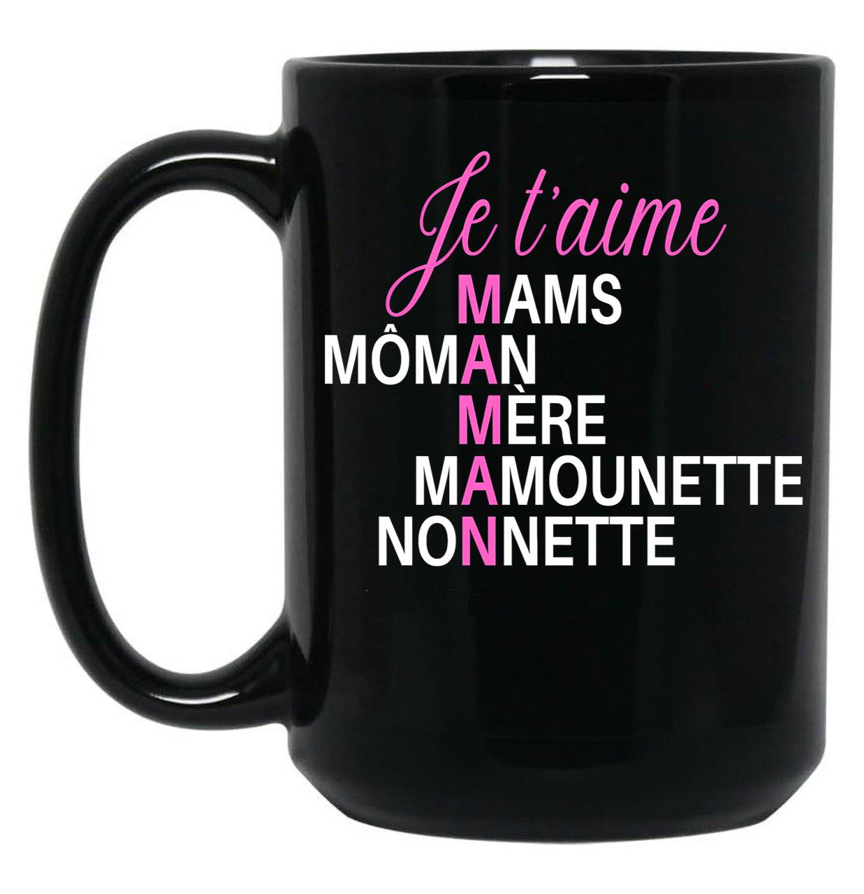 I Love You Mom (36) Black Coffee Mug