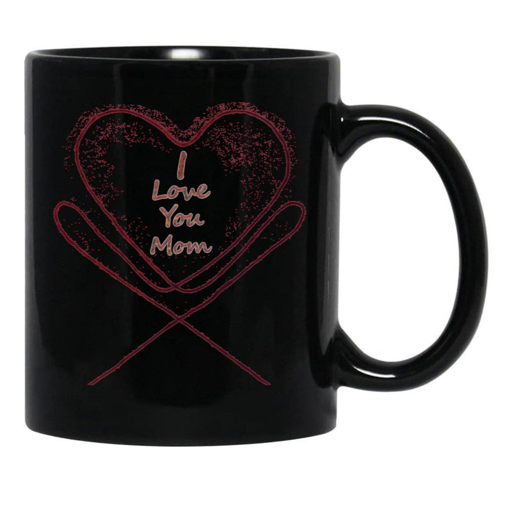 I Love You Mom (3) Black Coffee Mug - Black