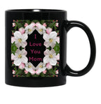 I Love You Mom (8) Black Coffee Mug - Black