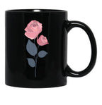 I Love You - Rose Black Coffee Mug - Black