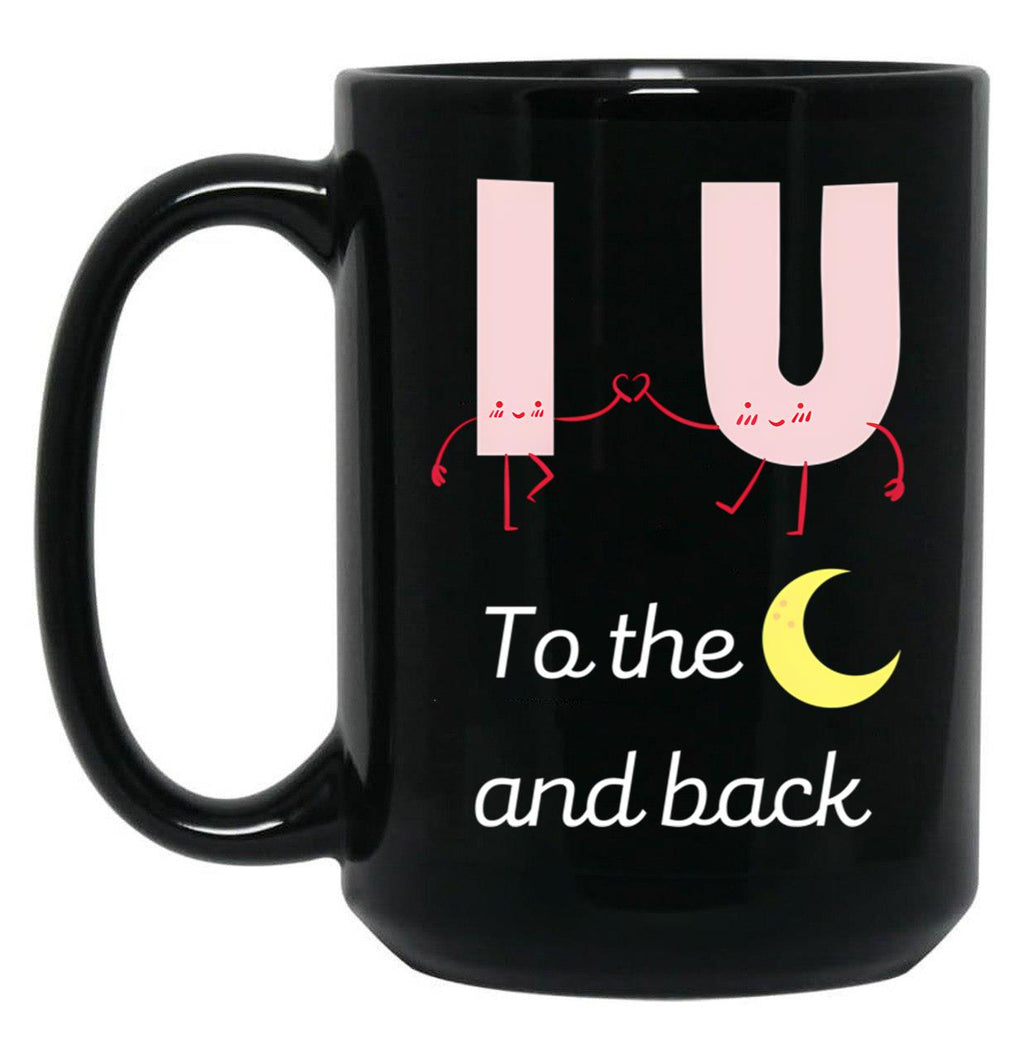 I Love You To The Moon And Back (1) Black Coffee Mug