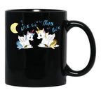 I Love You To The Moon And Back Black Coffee Mug - Black