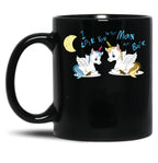 I Love You To The Moon And Back Black Coffee Mug