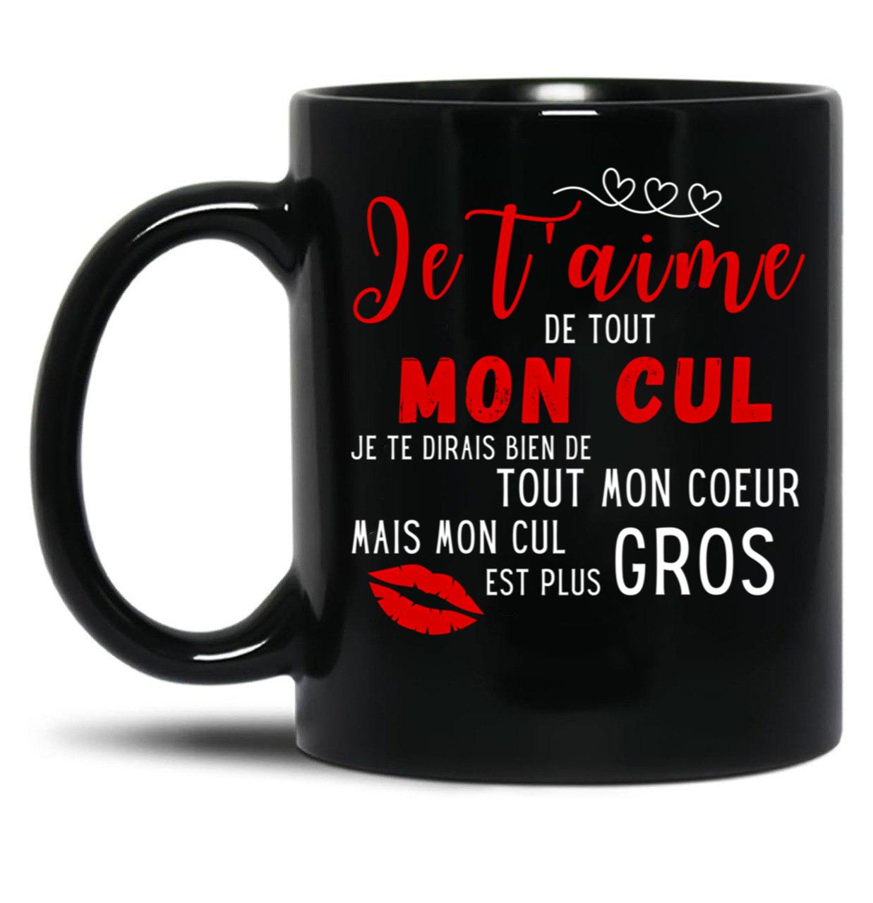 I Love You With All My Ass Humor Gift Black Coffee Mug