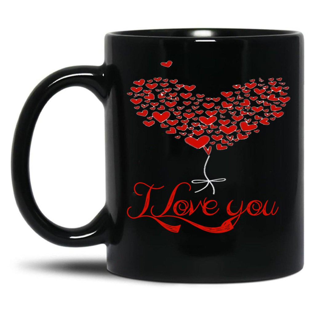 I Love You (2) Black Coffee Mug