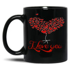 I Love You (2) Black Coffee Mug