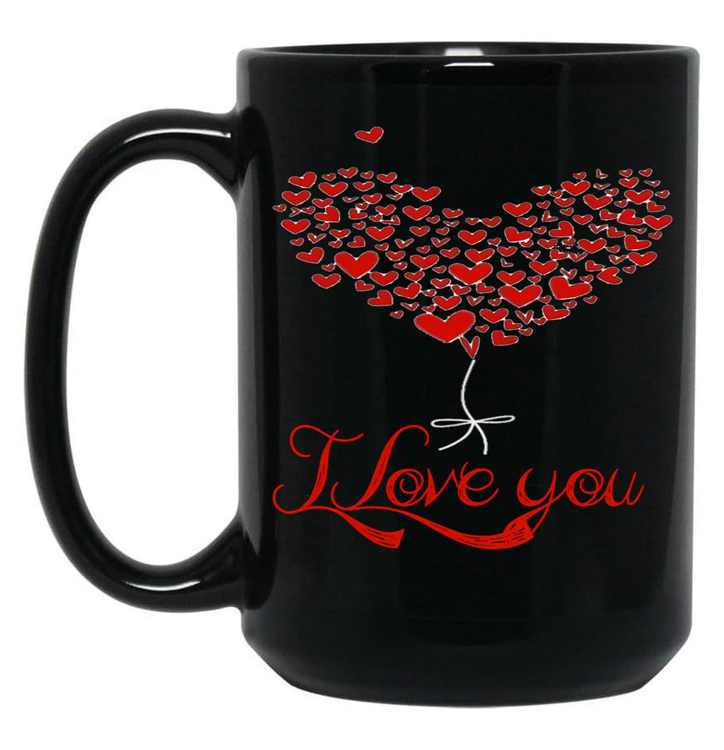 I Love You (2) Black Coffee Mug