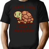I Made It Awkward T-Shirt for Men & Women, T-Shirts Graphic Tee - Black