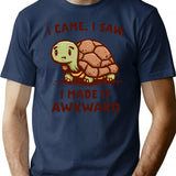 I Made It Awkward T-Shirt for Men & Women, T-Shirts Graphic Tee - Navy
