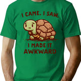 I Made It Awkward T-Shirt for Men & Women, T-Shirts Graphic Tee - Green