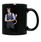 I Met The Devil Once His Name is Matthew Morrison Black Coffee Mug, Gift Coffee Mug - Black