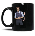 I Met The Devil Once His Name is Matthew Morrison Black Coffee Mug, Gift Coffee Mug