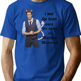 I Met The Devil Once His Name is Matthew Morrison Premium Heavyweight Cotton T-Shirt - Blue