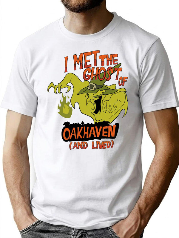 I Met The Ghost of Oakhaven and Lived Premium Heavyweight Cotton T-Shirt - White