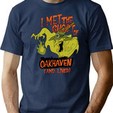 I Met The Ghost of Oakhaven and Lived Premium Heavyweight Cotton T-Shirt - Navy