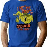 I Met The Ghost of Oakhaven and Lived Premium Heavyweight Cotton T-Shirt - Blue