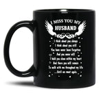 I Miss You My Husband Black Coffee Mug