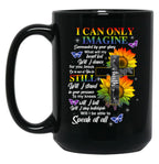 I Only Can Imagine Faith Christian Black Coffee Mug