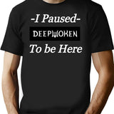 I Paused Deepwoken to Be Here Premium Heavyweight Cotton T-Shirt - Black