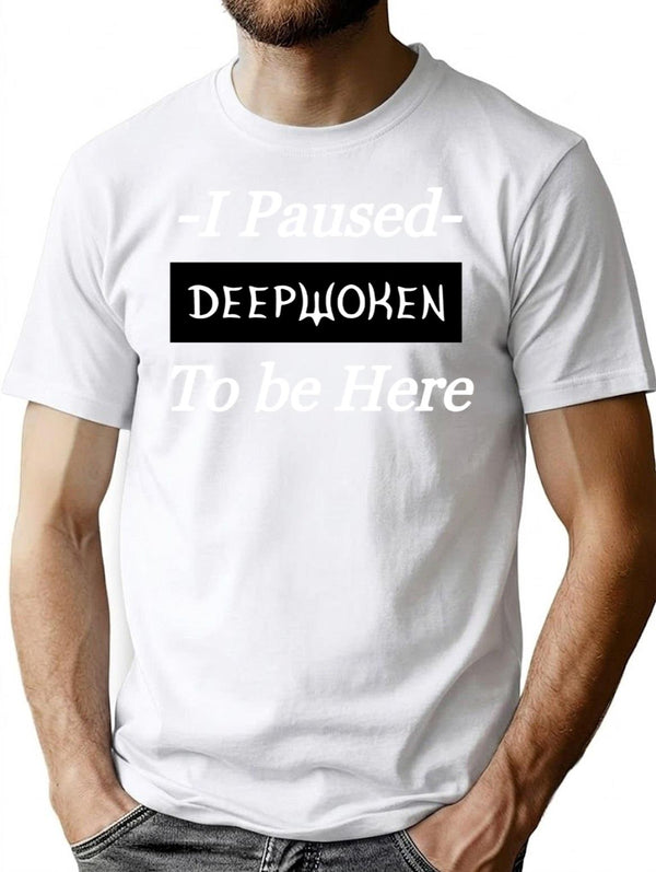 I Paused Deepwoken to Be Here Premium Heavyweight Cotton T-Shirt - White