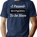 I Paused Deepwoken to Be Here Premium Heavyweight Cotton T-Shirt - Navy