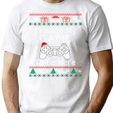 I Paused My Game To Be Here Ugly Christmas Sweater T-Shirt for Men & Women, T-Shirts Graphic Tee - White