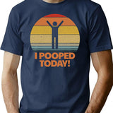 I Pooped Today Toilet Humor Retro Women'S I Pooped Today Gear T-Shirt for Men & Women, T-Shirts Graphic Tee - Navy
