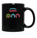 I Present My Kitten Black Coffee Mug - Black