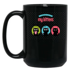 I Present My Kitten Black Coffee Mug