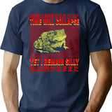 I Remain Silly Frog Japanese T-Shirt for Men & Women, T-Shirts Graphic Tee - Navy