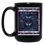 I Sit In Heaven Blanket Black Coffee Mug