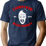 I Survived Miles County T-Shirt for Men & Women, T-Shirts Graphic Tee - Navy