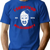 I Survived Miles County T-Shirt for Men & Women, T-Shirts Graphic Tee - Blue